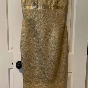 Gold handmade cocktail dress